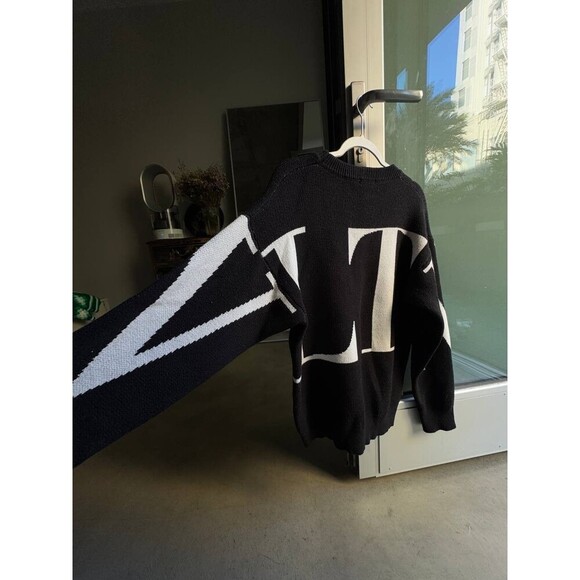 Valentino Intarsia Cashmere Sweater Black Size L Woman - Picture 6 of 7